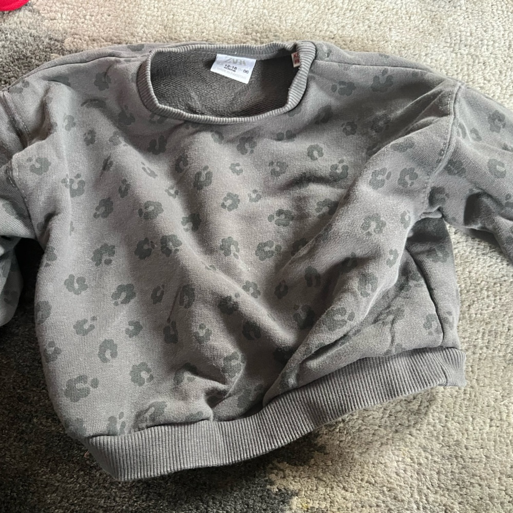 Zara Girls leopard print sweatshirt